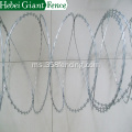 Keselamatan Dipped Hot Fencing Razor Barbed Wire Pagar